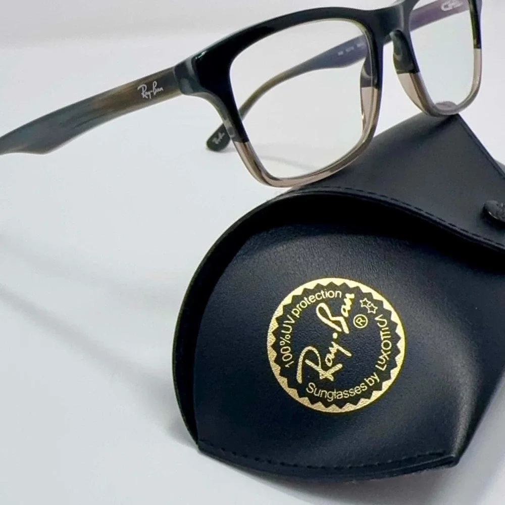Ray-Ban RB5279 5540 Eyeglasses Frames 53-18-145 Black Havana Brown Italy Case